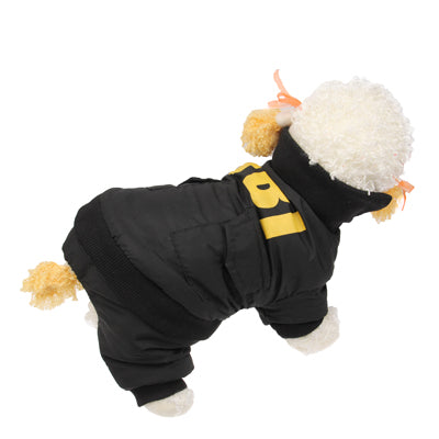 Cool FBI Style Warm Coat Dog Clothes / Pet Clothes 4-Leg Holes