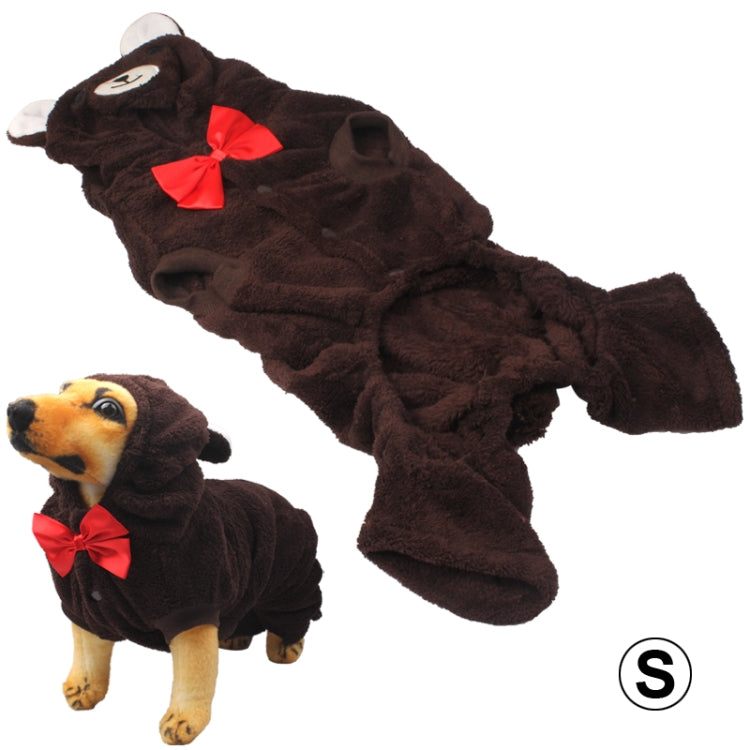 Lovely Bear Style Plush Dog Coat Autumn / Winter Clothes