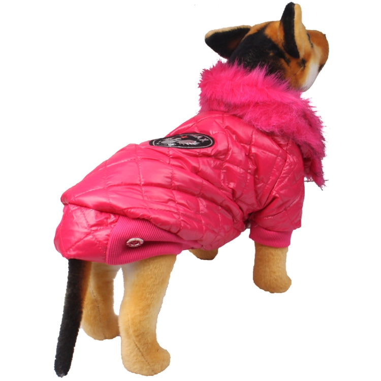 Lovely Magenta Cotton Dog Coat Autumn / Winter Clothes