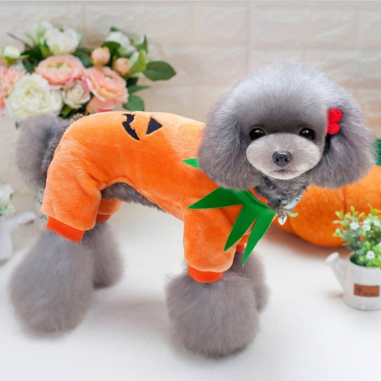 Orange Pumpkin Jack Pet Dog Halloween Costume, Size: XXL, Chest: 52cm, Back Length: 40cm