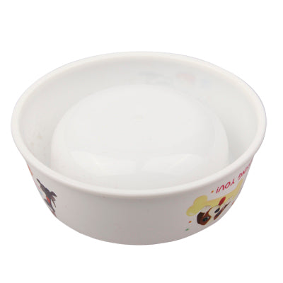 High-quality Environmental Friendly PP Plastic Dog Bowl Pet Water Feed Bowl, Random Pattern Delivery(White)