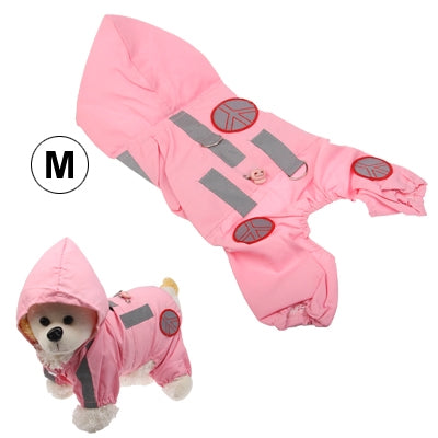 Stylish Hoodie Meshy Winter Warm Cloak Leisure Clothes Apparel for Puppy Dog Pet (Size: M)(Pink)