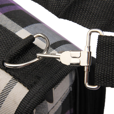 Grid Pattern Travel Totes Dog Carrier Bags, Size: 34 x 16 x 23cm