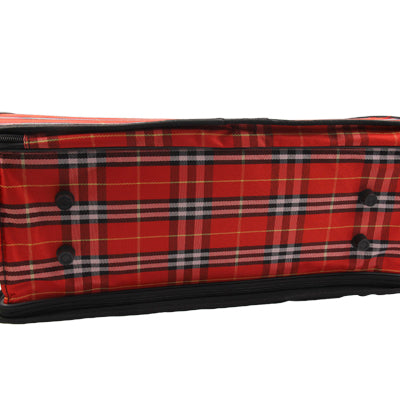 Grid Pattern Travel Totes Dog Carrier Bags, Size: 48 x 22 x 29cm(Red)