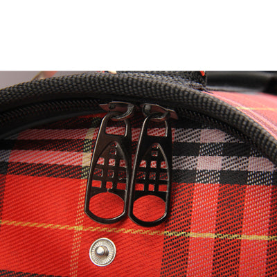 Grid Pattern Travel Totes Dog Carrier Bags, Size: 48 x 22 x 29cm(Red)