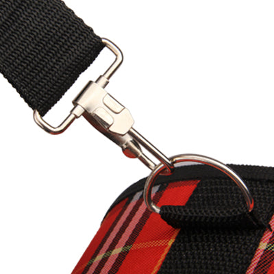 Grid Pattern Travel Totes Dog Carrier Bags, Size: 48 x 22 x 29cm(Red)