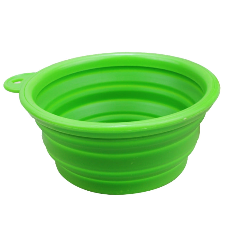 Portable Stretchable Silicon Food Feeder Dish Serving Bowl Water Container for Cat Dog Pet (Random Color Delivery)