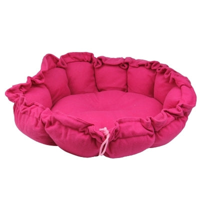 Cute Warm Soft Comfortable Pet Dog Cat Bed Style Sleep Accessories(Magenta)