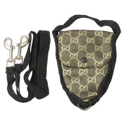 Multifunction Pet Walking Food / Money Bag with Lead Rope(Green)