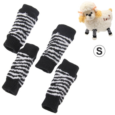 Black and White Stripe Style Pet Dog Cat Socks, Size: S(Black)
