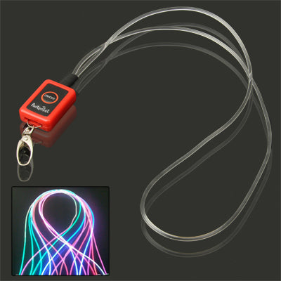 Optical Fiber 3-Mode Luminous Pet Decoration Necklace Strap