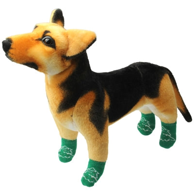 Cute Christmas Tree Pattern Cotton Non-slip Pet Christmas Socks,Size: M(Green)