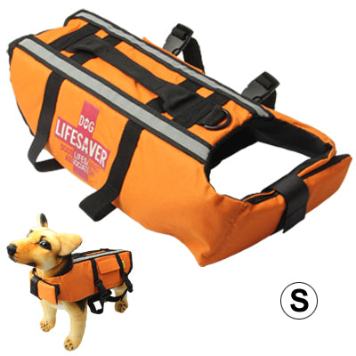 Pet Saver Dog Life Vest Jacket for Swimming Boating Surfing, Size: S(Orange)