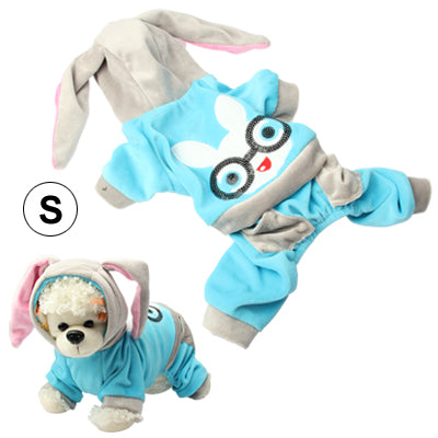 Rabbit Style Clothes Sweatshirt Slipover Pullover with Cap for Dog Pet