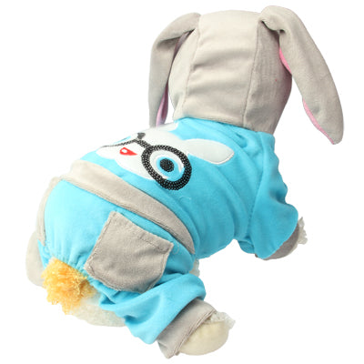 Rabbit Style Clothes Sweatshirt Slipover Pullover with Cap for Dog Pet