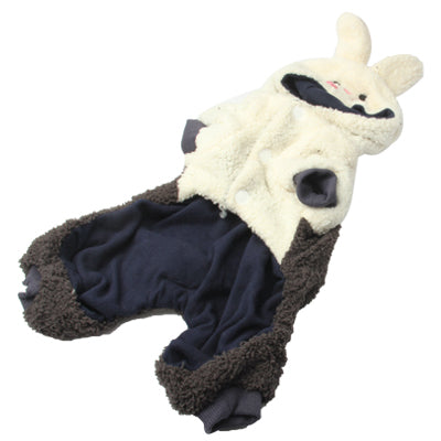 Lovely Rabbit Style Plush Clothes with Cap for Dog Pet