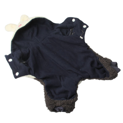 Lovely Rabbit Style Plush Clothes with Cap for Dog Pet