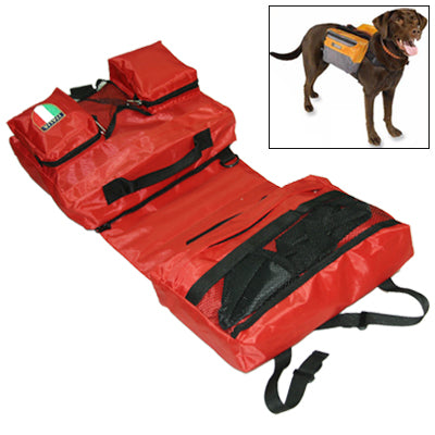 Fashionable Outward Pet Backpack Saddle Bag Dog Carrier Bag Shoulder Bag Knapsack with Water Bowl(Red)