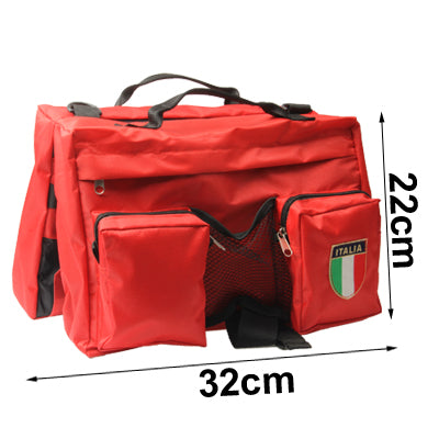 Fashionable Outward Pet Backpack Saddle Bag Dog Carrier Bag Shoulder Bag Knapsack with Water Bowl(Red)