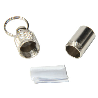 Metal Silver 8 x 21mm Pet Name Tube / Tag