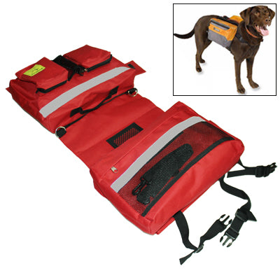 Fashionable Outward Pet Backpack Saddle Bag Dog Carrier Bag Shoulder Bag Knapsack(Red)