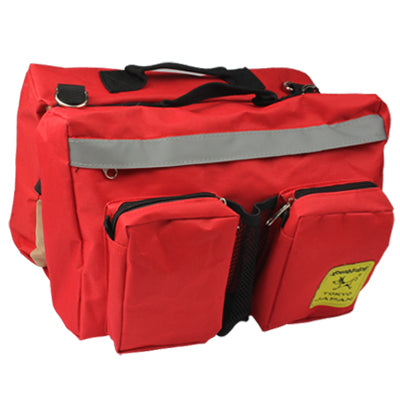 Fashionable Outward Pet Backpack Saddle Bag Dog Carrier Bag Shoulder Bag Knapsack(Red)