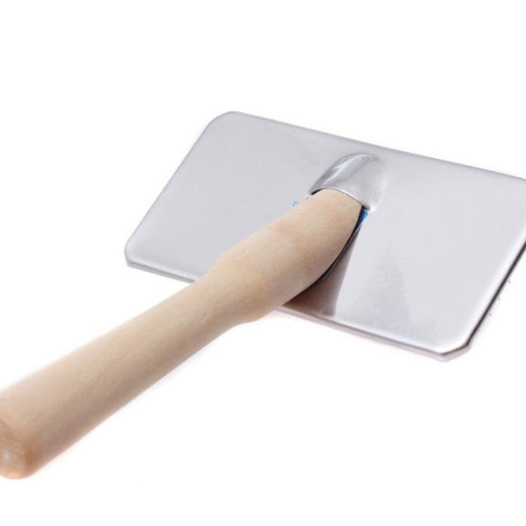 Soft Curve Needled Manual Bristles Grooming Cleaning Brush with Wood Handle for Pet, Big Size(Red)