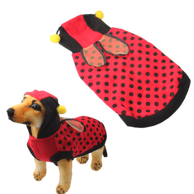 Bees Style Spots Fleeces Clothes for Dog Pet with Hat (Size: 12)