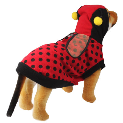 Bees Style Spots Fleeces Clothes for Dog Pet with Hat (Size: 12)