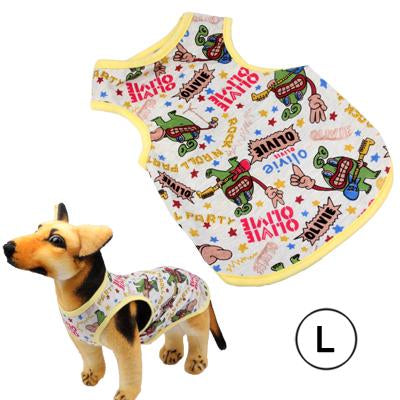 Cartoon Pattern style Vest Clothes for Dog Pet