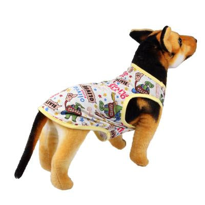 Cartoon Pattern style Vest Clothes for Dog Pet