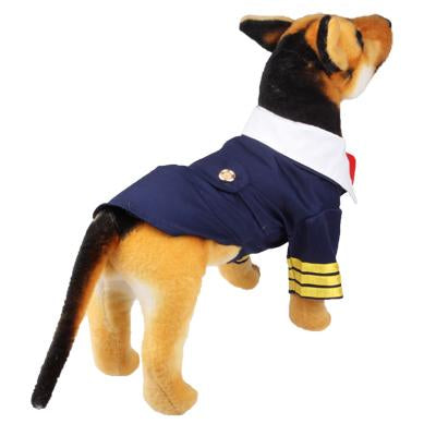 Navy Suit style Clothes for Dog Pet (Size: L)