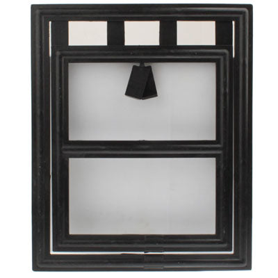 8 x 10 inch (20 x 25cm) Plastic Easy Screen Moustiquaire Pets Door(Black)