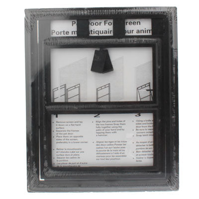8 x 10 inch (20 x 25cm) Plastic Easy Screen Moustiquaire Pets Door(Black)