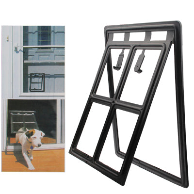 Pet Door for Screen Porte Moustiquaire Pour Animaux,30cm x 40cm(Black)