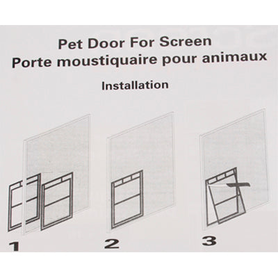Pet Door for Screen Porte Moustiquaire Pour Animaux,30cm x 40cm(Black)