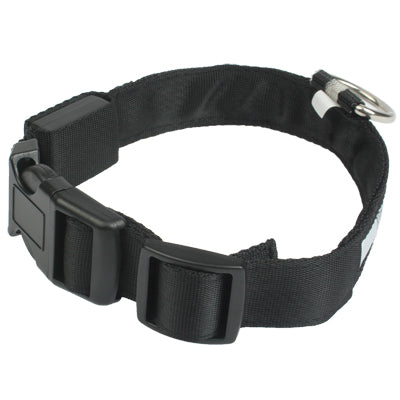 Adjustable 3-Mode LED Flashing Dog Collar, Size: M