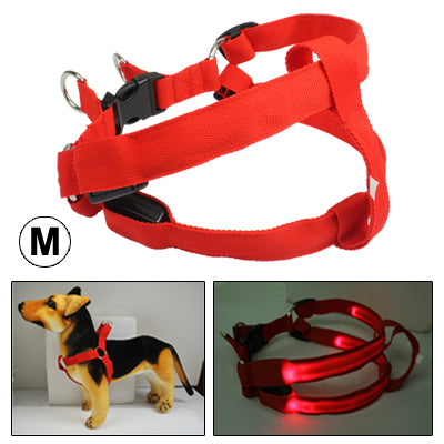 Fashionable LED Dog Shining Nylon Collar for Pet, Size: M