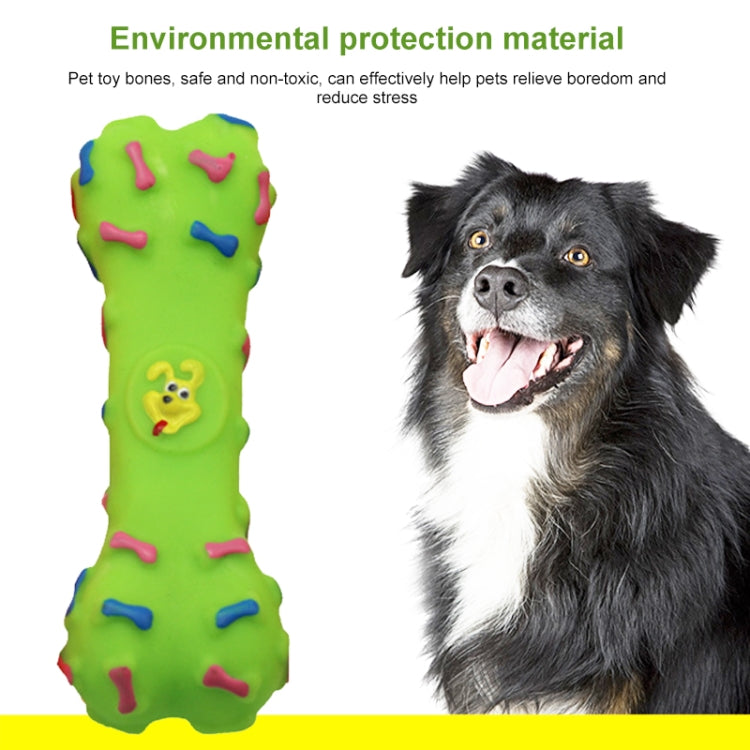Bone Shape Plastic Pet Toys with Whistle for Dogs / Cats, Random Color Delivery