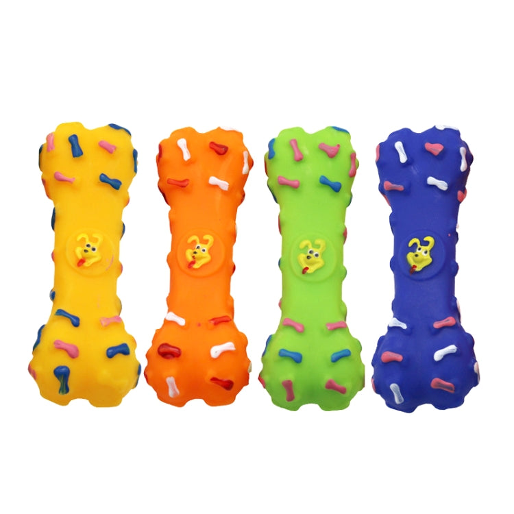 Bone Shape Plastic Pet Toys with Whistle for Dogs / Cats, Random Color Delivery
