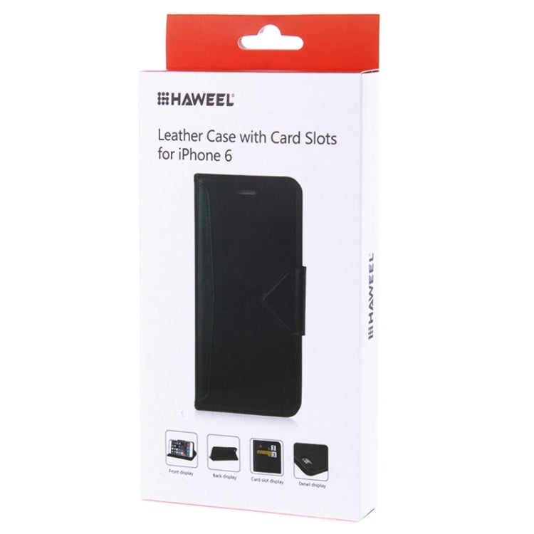 HAWEEL for iPhone 6 & 6s Magnetic PU Leather Case with Holder & Card Slots