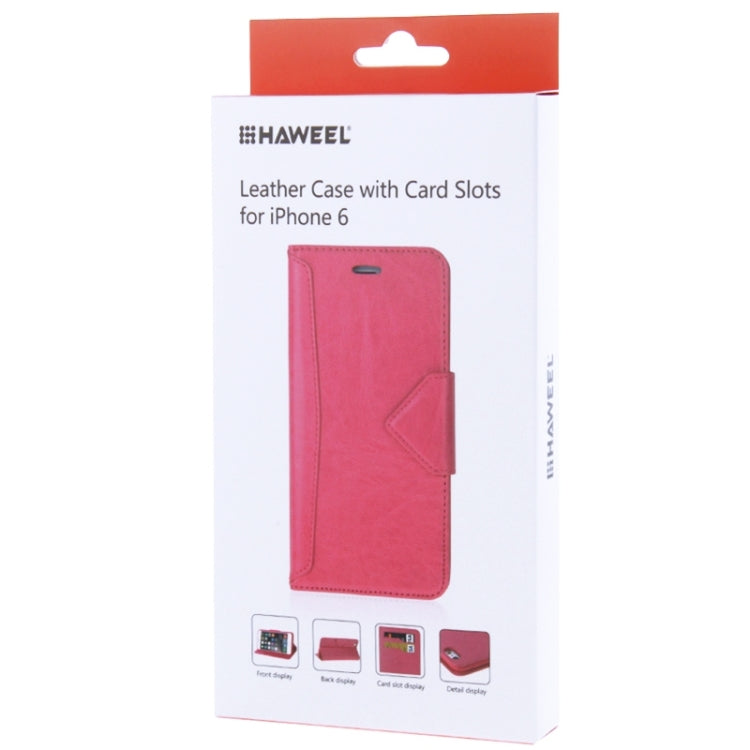 HAWEEL for iPhone 6 & 6s Magnetic PU Leather Case with Holder & Card Slots