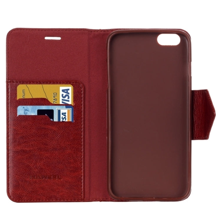 HAWEEL for iPhone 6 & 6s Magnetic PU Leather Case with Holder & Card Slots