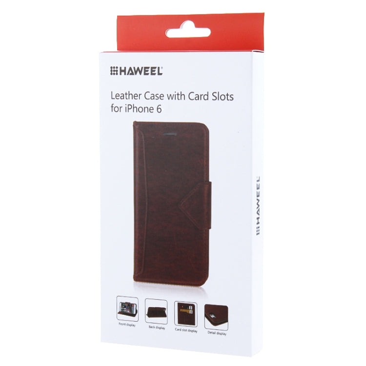 HAWEEL for iPhone 6 & 6s Magnetic PU Leather Case with Holder & Card Slots
