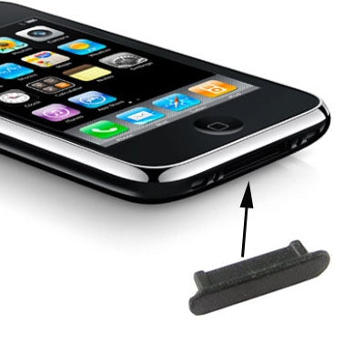 Charger Port Anti-dust Stopper for iPhone 4S & 4, iPhone 3G/ 3GS, iPhone (100 pcs in one packaging, the price is for 100 pcs), Black(Black)