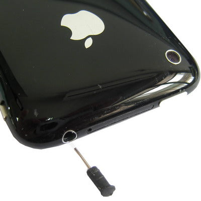 Earphone Slot Anti-dust Stopper for iPhone 4S & 4, iPhone 3G/3GS, iPhone , Pack of 100, Black(Black)
