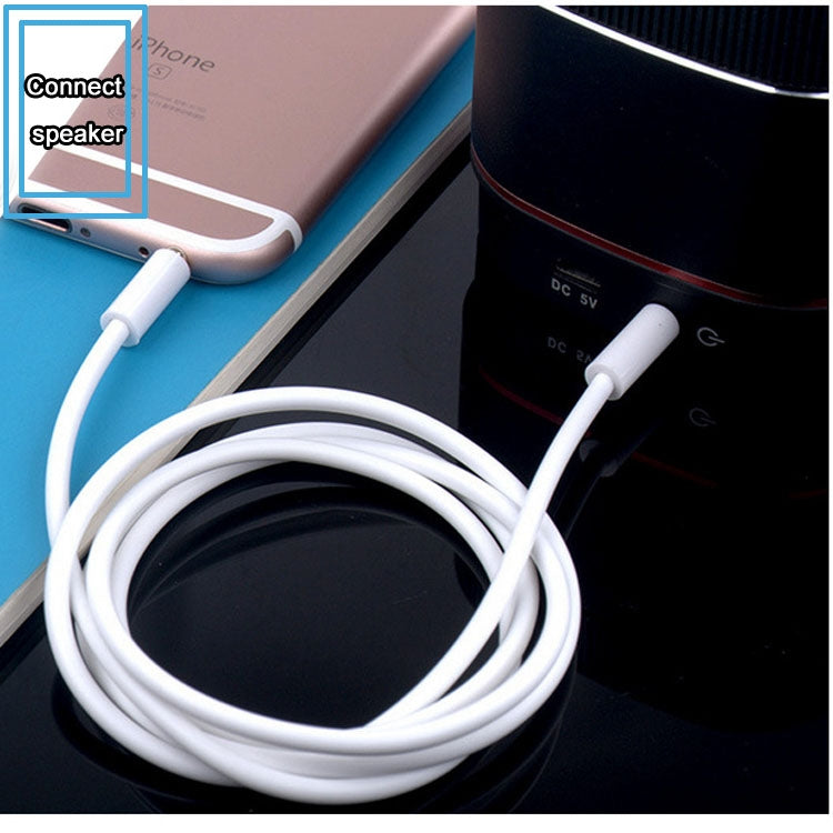 AUX Cable, 3.5mm Male Mini Plug Stereo Audio Cable for iPhone / iPad / iPod / MP3 , Length: 1m(White)