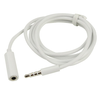 1m 3.5 Male to 3.5 Female Converter Cable, For iPad, iPhone, Galaxy, Huawei, Xiaomi, LG, HTC and Other Smart Phones(White)