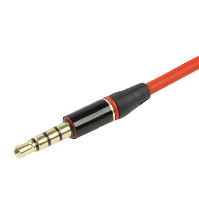 3.5mm Male to Female Jack Earphone Cable with Control Talk (Mic) for Monster Beats by Dr. Dre, Length: 1.2m, Red(Red)