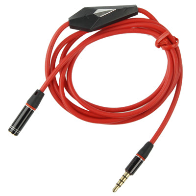 3.5mm Male to Female Jack Earphone Cable with Control Talk (Mic) for Monster Beats by Dr. Dre, Length: 1.2m, Red(Red)